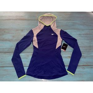 NEW Womens Nike Pullover Running Top STAY WARM Dri-FIT Hoodie 799148 455